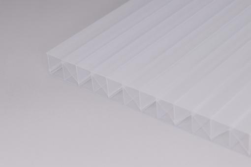 16mm Stegplatten Polycarbonat X-Struktur weiß-opal 