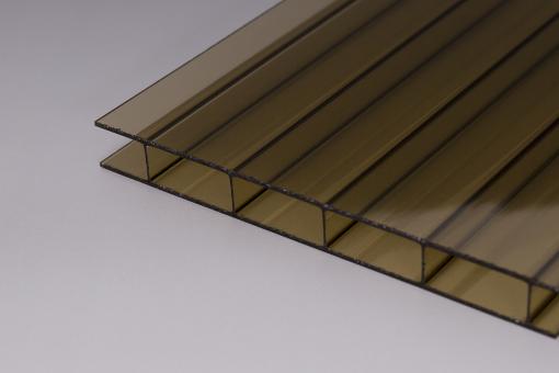 16mm Doppelstegplatten Acrylglas bronze 